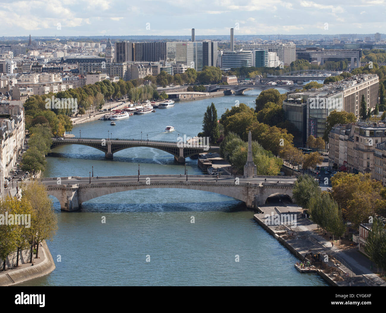 Blick vom Notre Dame de Paris, Frankreich. Stockfoto