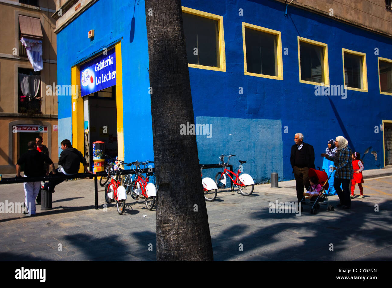 Barrio De La Barceloneta. Barcelona. Catalunya. España. Stockfoto