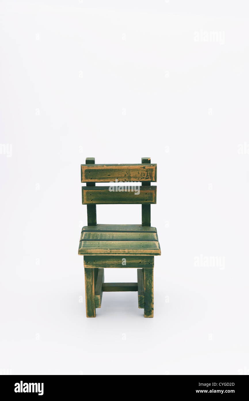 Miniatur-Stuhl Stockfoto