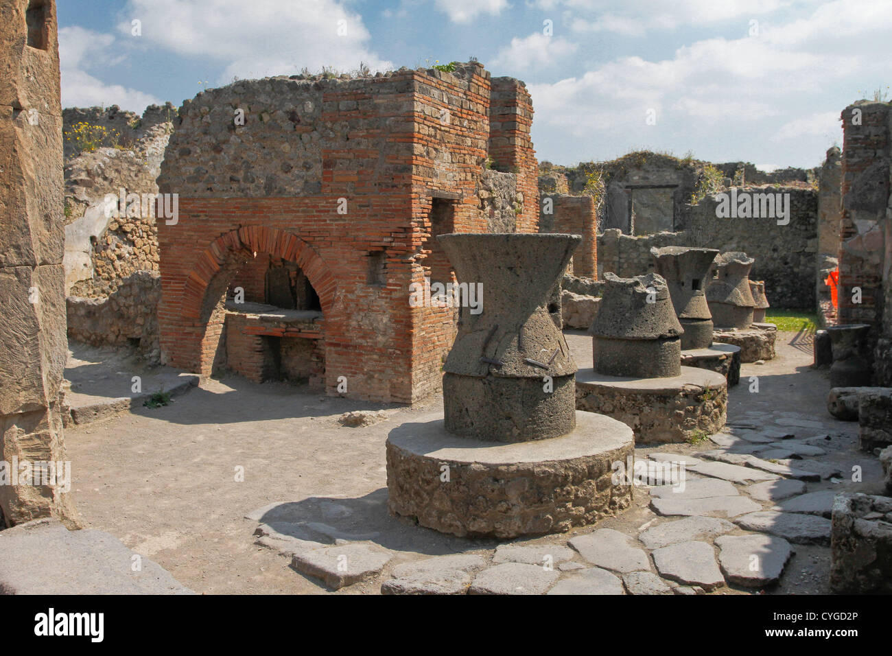Roman Mill und Bäckerei. Stockfoto