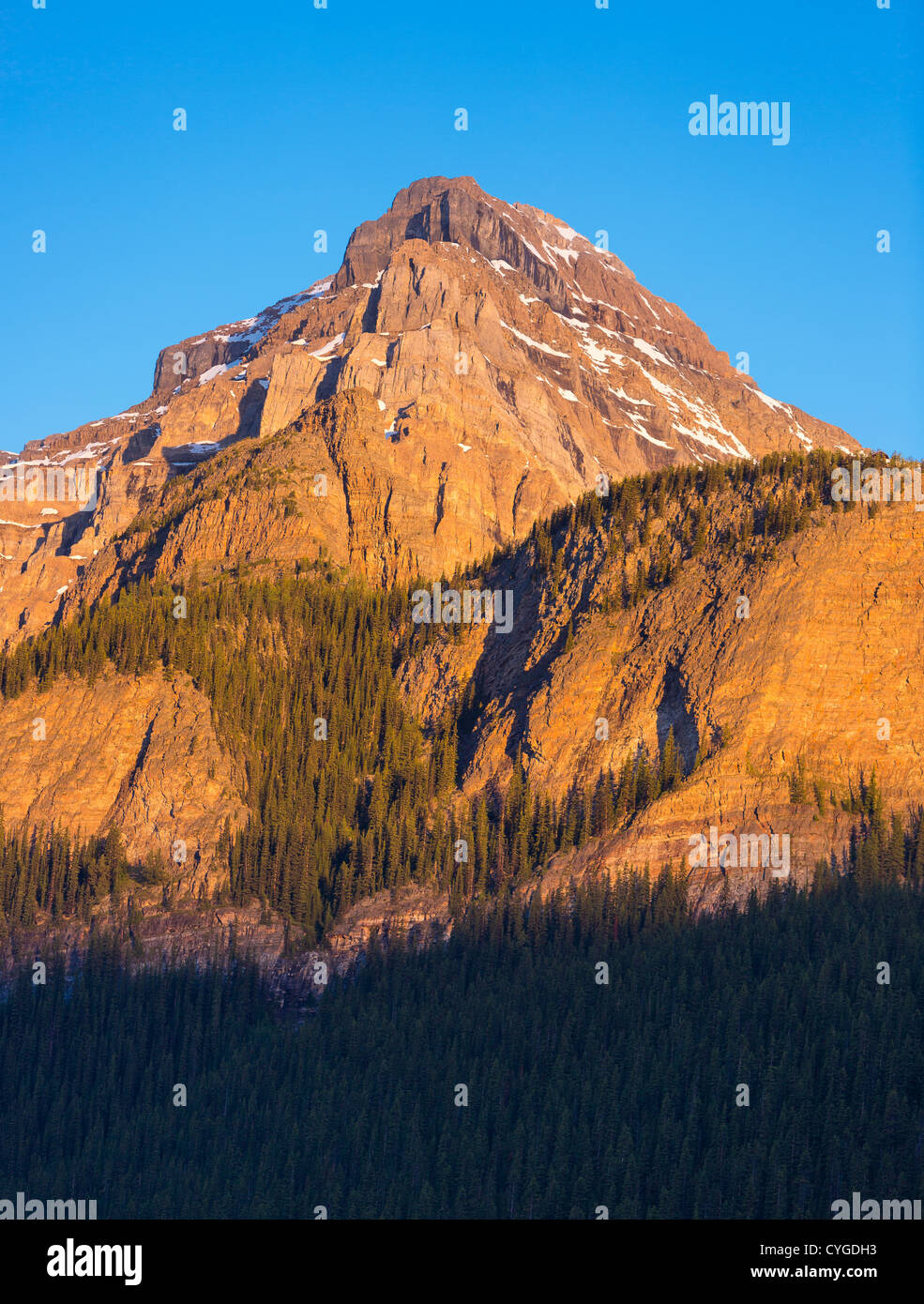 ALBERTA, Kanada - Berge in der Nähe von Lake Louise im Banff National Park. Stockfoto