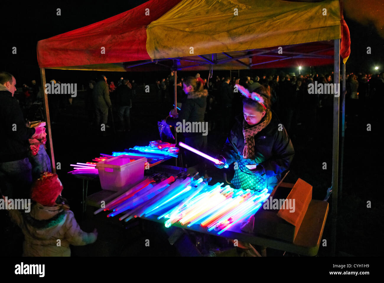 Spielzeug Licht Zauberstäbe verkauft Stockfoto