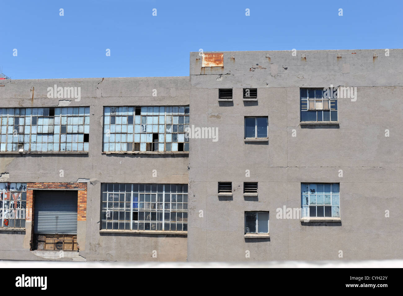 Bauruinen im Central Business District von Johannesburg. Stockfoto