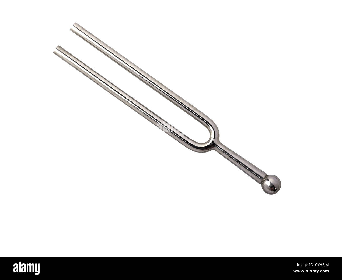 Musik Stimmgabel isoliert (Clipping-Pfad) Stockfoto