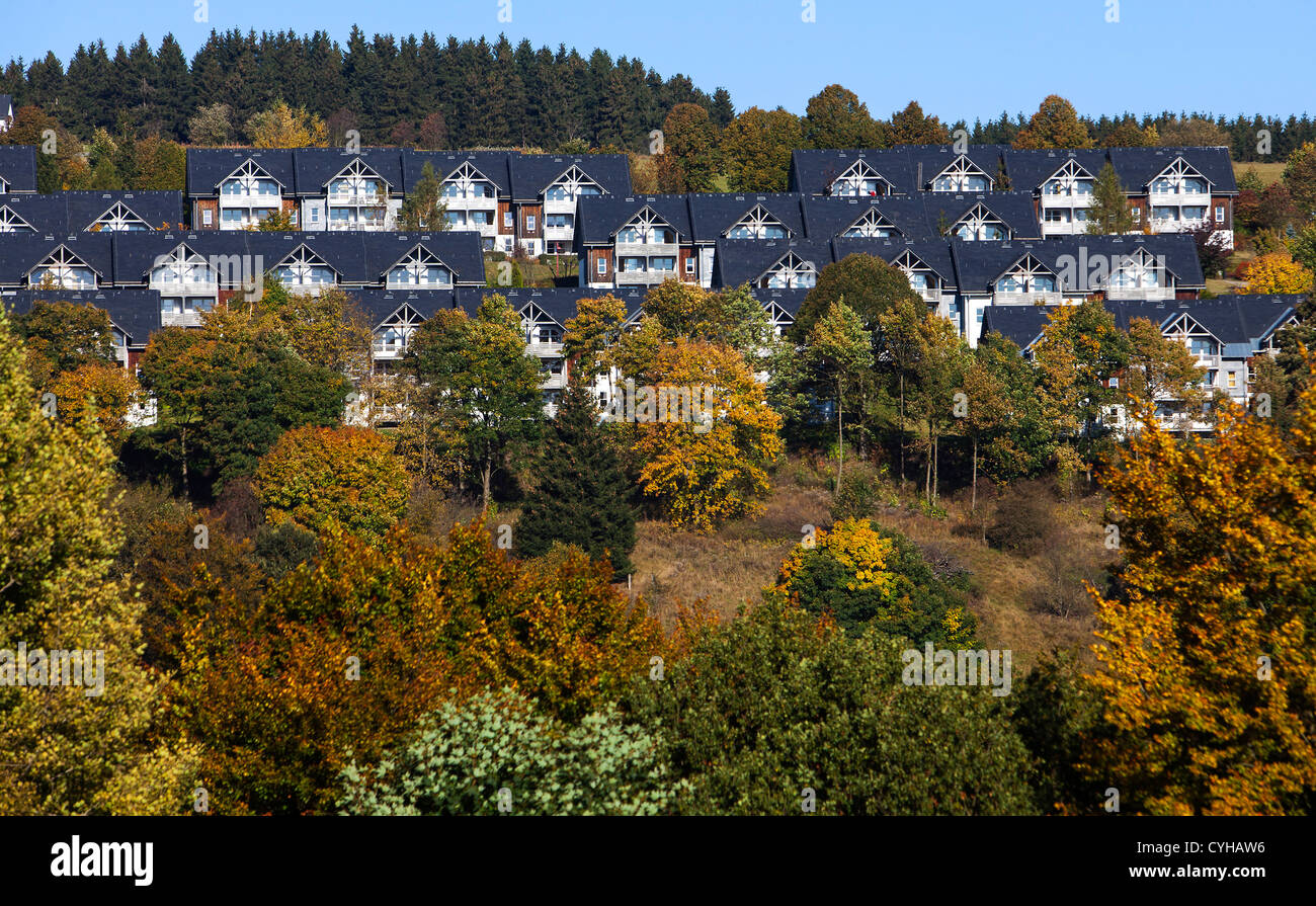 Hapimag Urlaub Park, Häuser zur Miete. Winterberg, Deutschland, Europa. Stockfoto