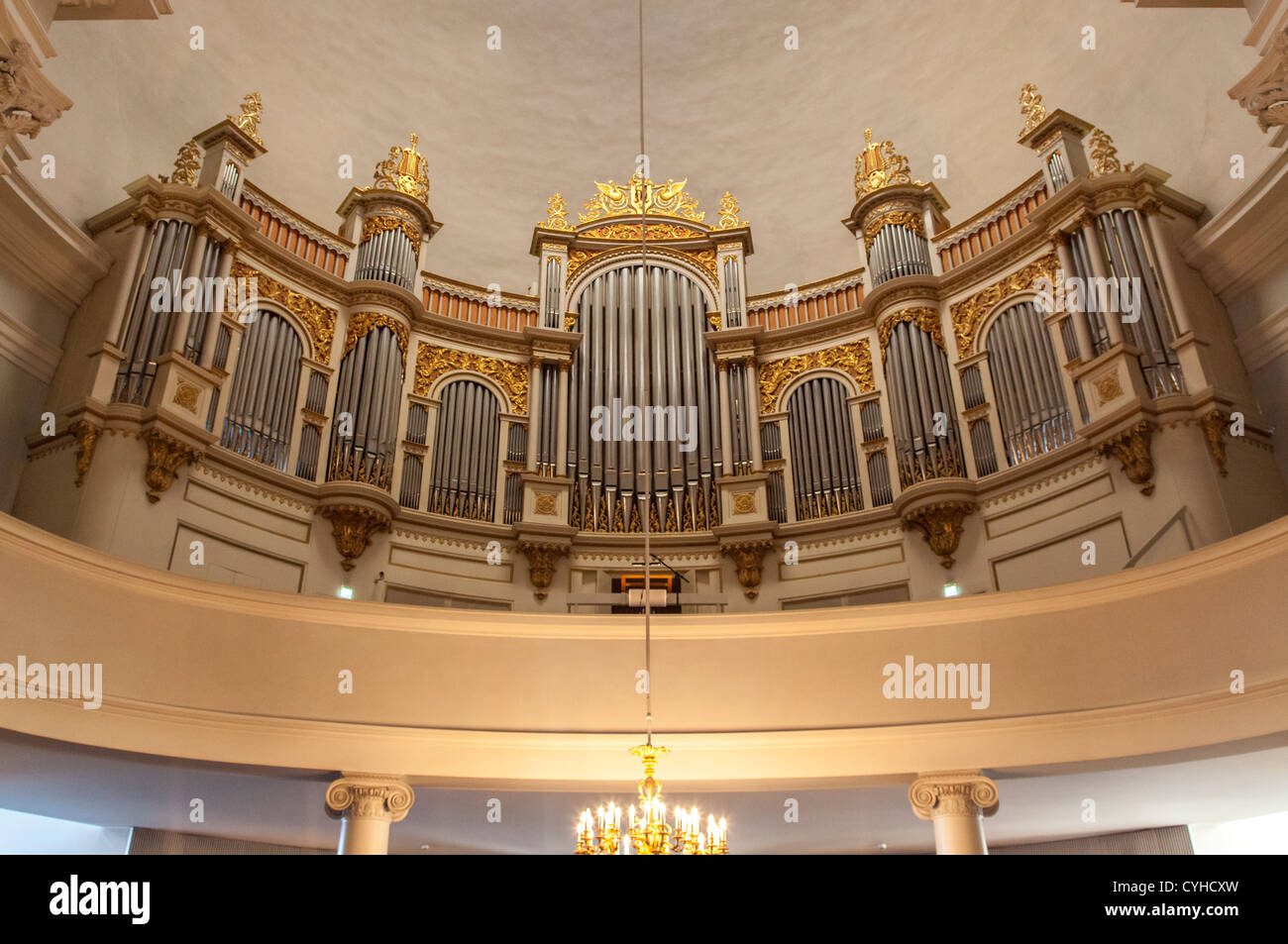 Orgel in der Dom von Helsinki. Im Jahre 1852 erbaute ist Dom von Helsinki eine evangelisch-lutherische Kirche befindet sich in Helsinki. Stockfoto