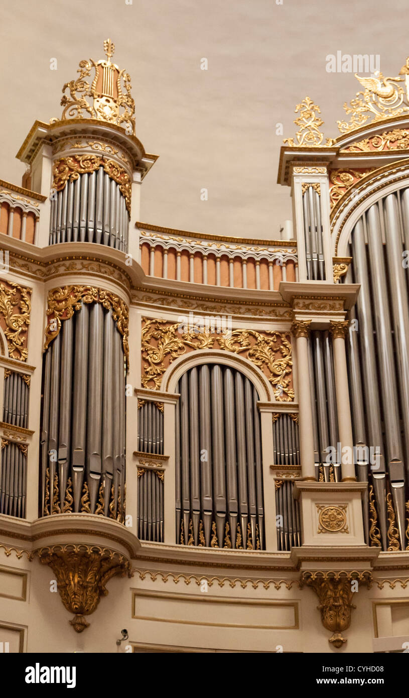 Orgel in der Dom von Helsinki. Im Jahre 1852 erbaute ist Dom von Helsinki eine evangelisch-lutherische Kirche befindet sich in Helsinki. Stockfoto
