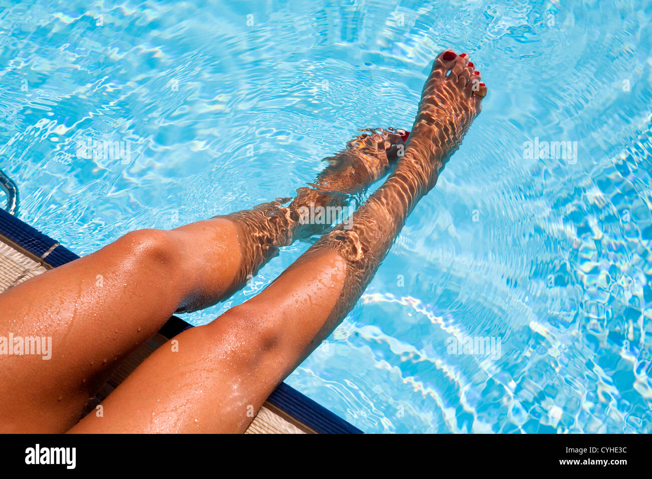 Schwimmbad im Panorama Hotel, Taormina, Sizilien, Italien Stockfoto