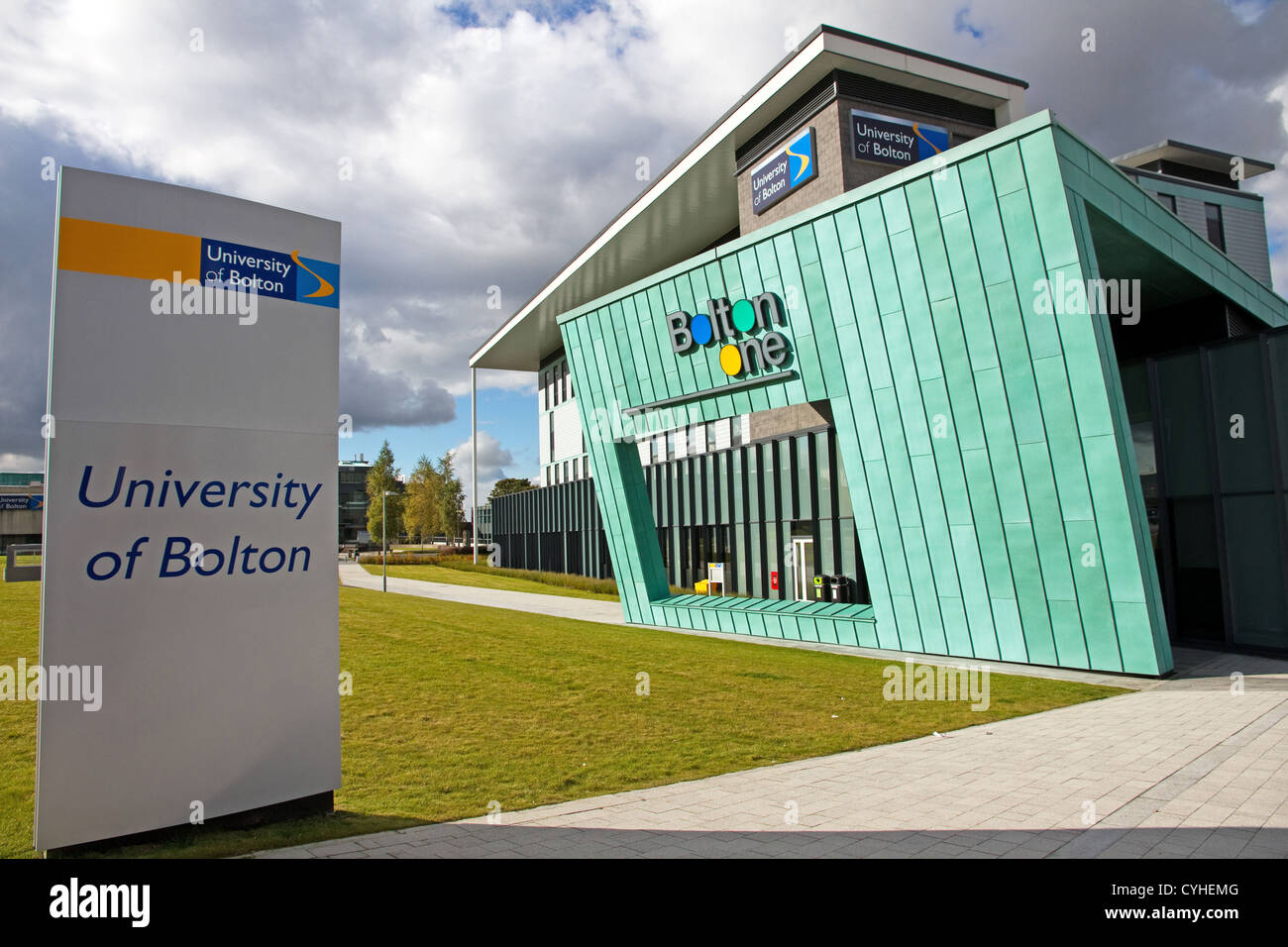 Neue Bolton ein Gebäude, Gesundheits-, Freizeit- und Forschung im Zentrum, (Universität von Bolton, NHS + Rat), Bolton, Gtr Manchester, UK Stockfoto