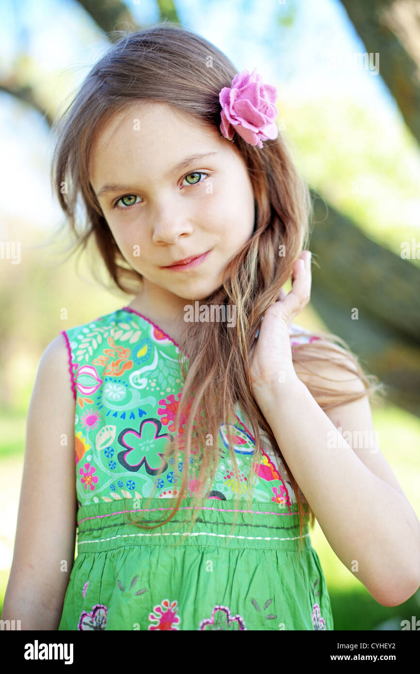 Porträt von schönen Mädchen Stockfoto