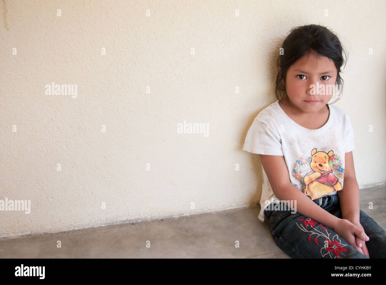 Maya-indigenen Kind Solola Guatemala Stockfoto