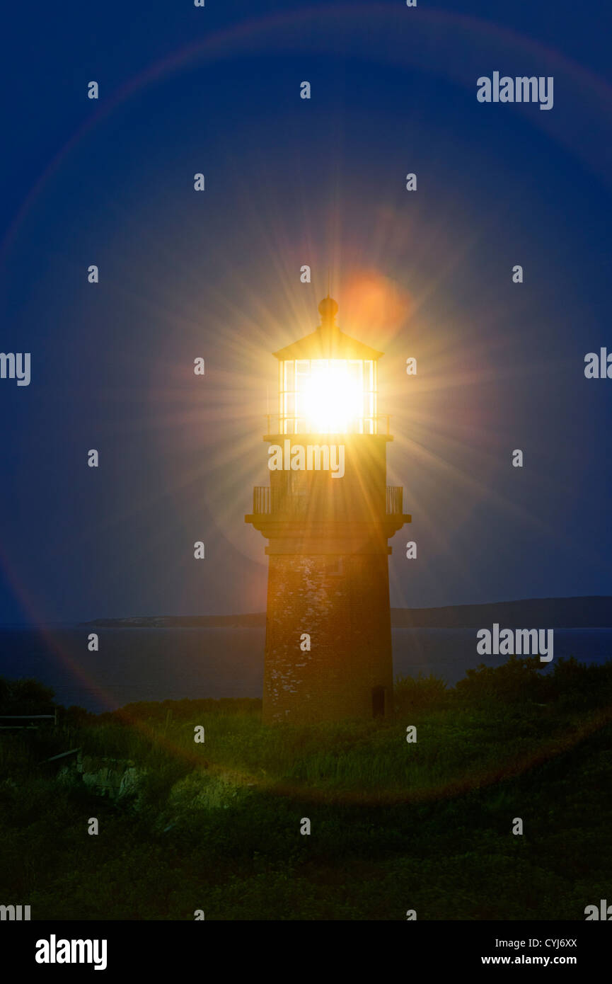 Gay Head Lighthouse, Aquinnah, Martha's Vineyard, Massachusetts, USA Stockfoto