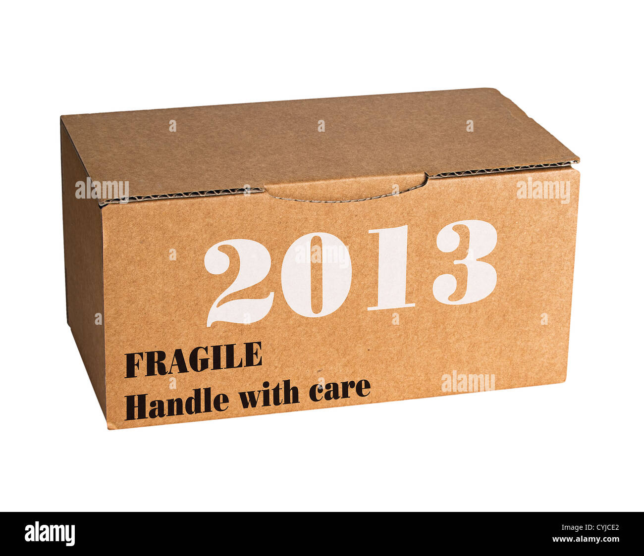 Fragile Neujahr - Griff mit Sorgfalt Stockfoto