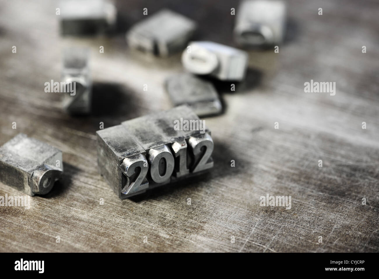 Blockschrift: neues Jahr 2012 Stockfoto