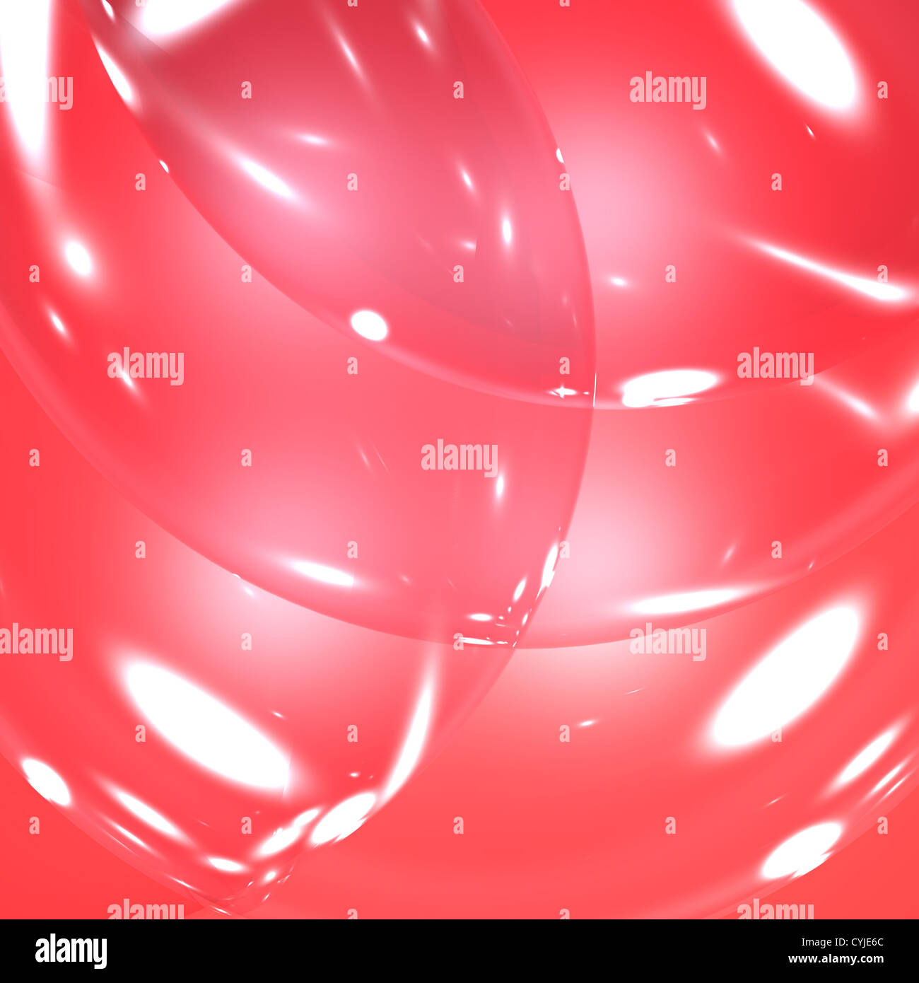 Helle Streifen auf roten Bubbles für dramatische Kulisse Stockfoto