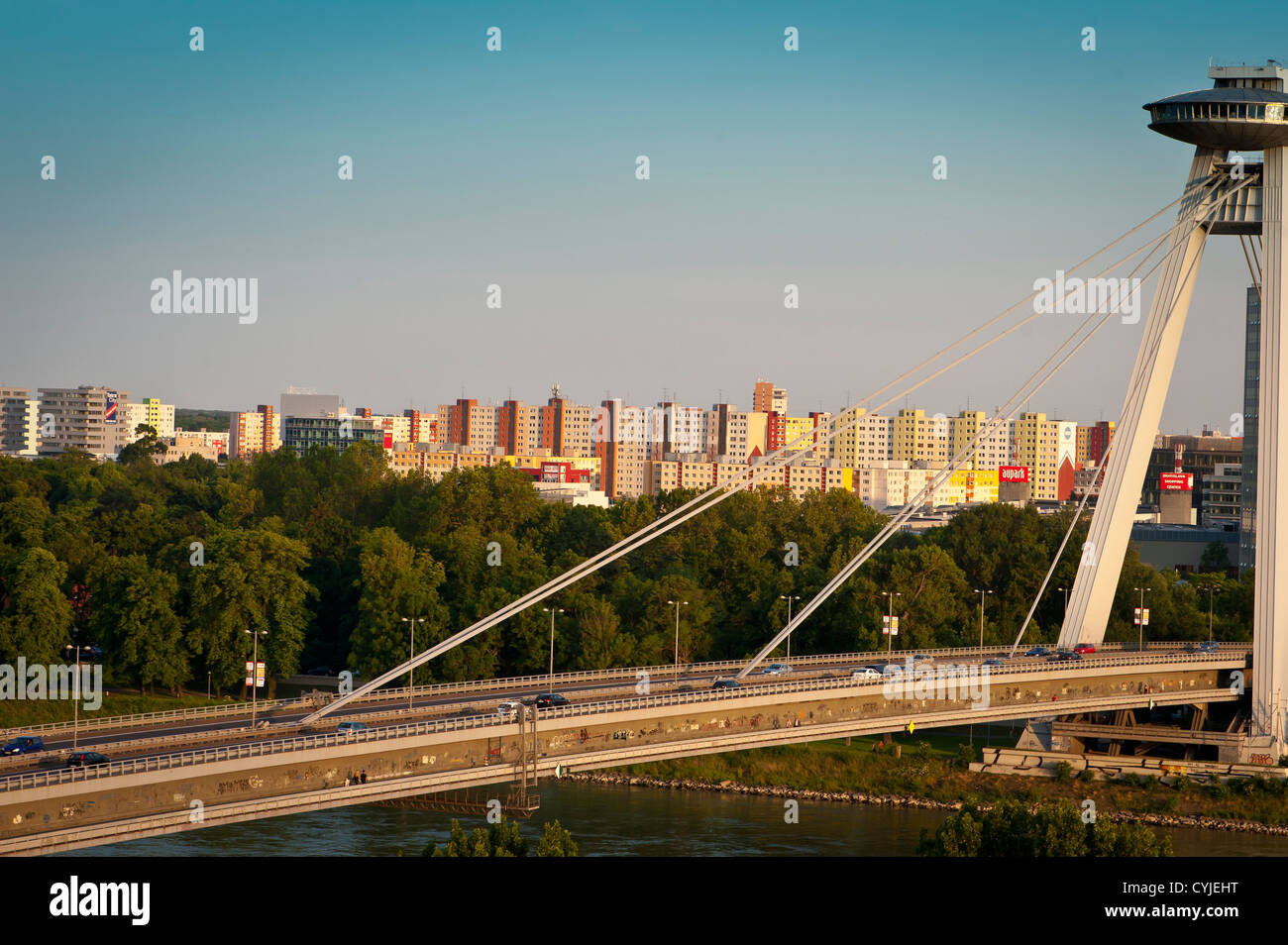 Ansicht der kommunistischen Ära Gebäude, Bratislava Stockfoto