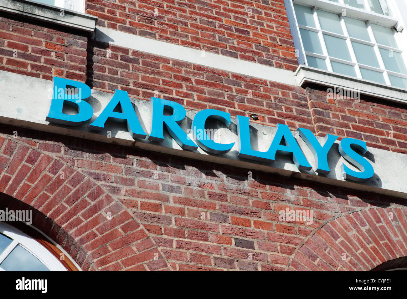 Barclays Bank Zeichen, Horsham, West Sussex Stockfoto