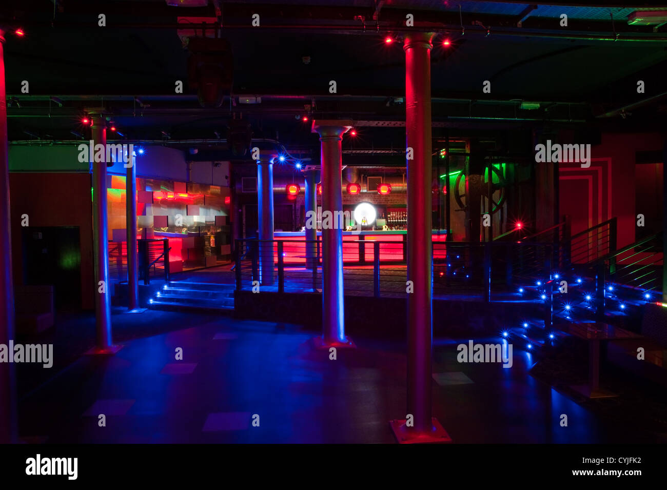 Nacht Club, Dancefloor, Innenarchitektur Stockfoto