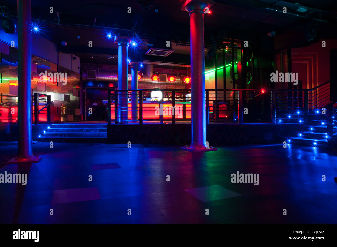 Nacht Club, Dancefloor, Innenarchitektur Stockfoto