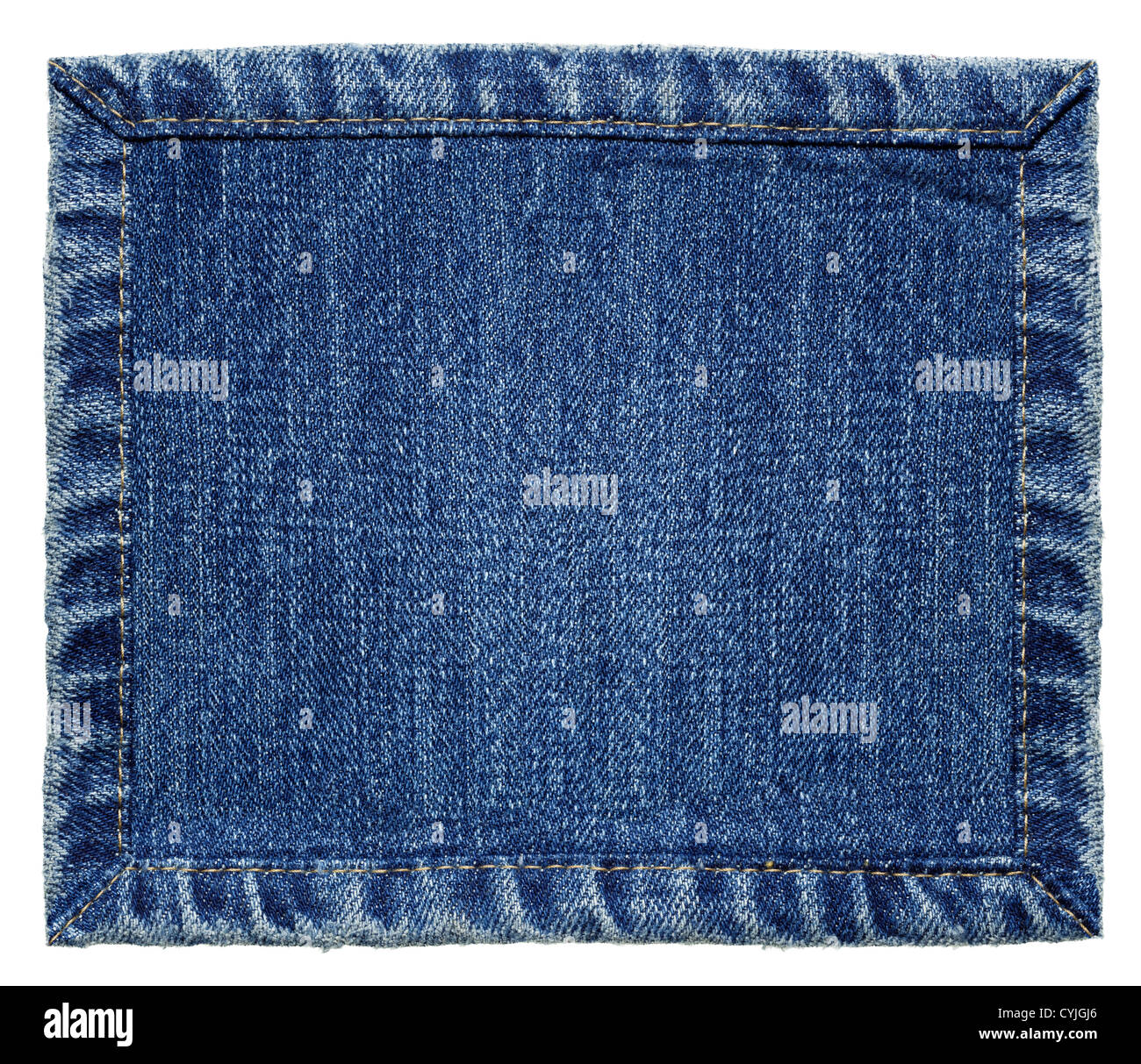 Blue-Denim Jeans Textur, isolierte Hintergrund. Stockfoto