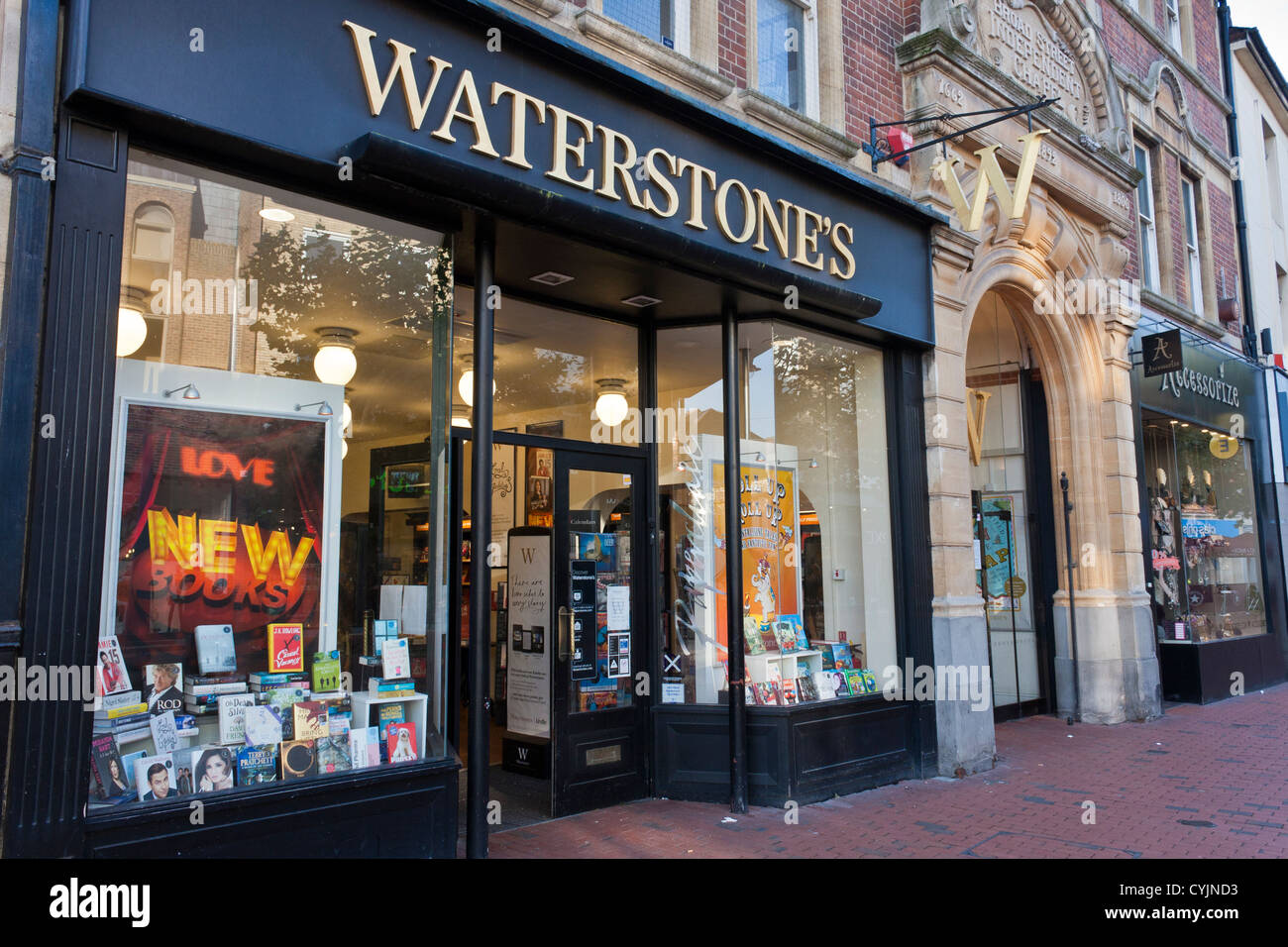 Waterstones Buchhandlung, Broad Street, Reading, VEREINIGTES KÖNIGREICH Stockfoto