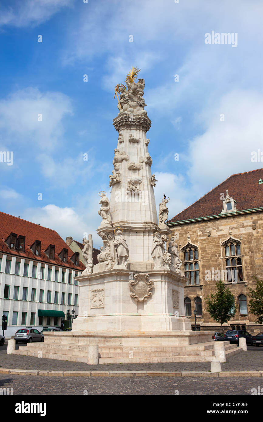 Barocke Dreifaltigkeitssäule in Budapest, Ungarn. Stockfoto