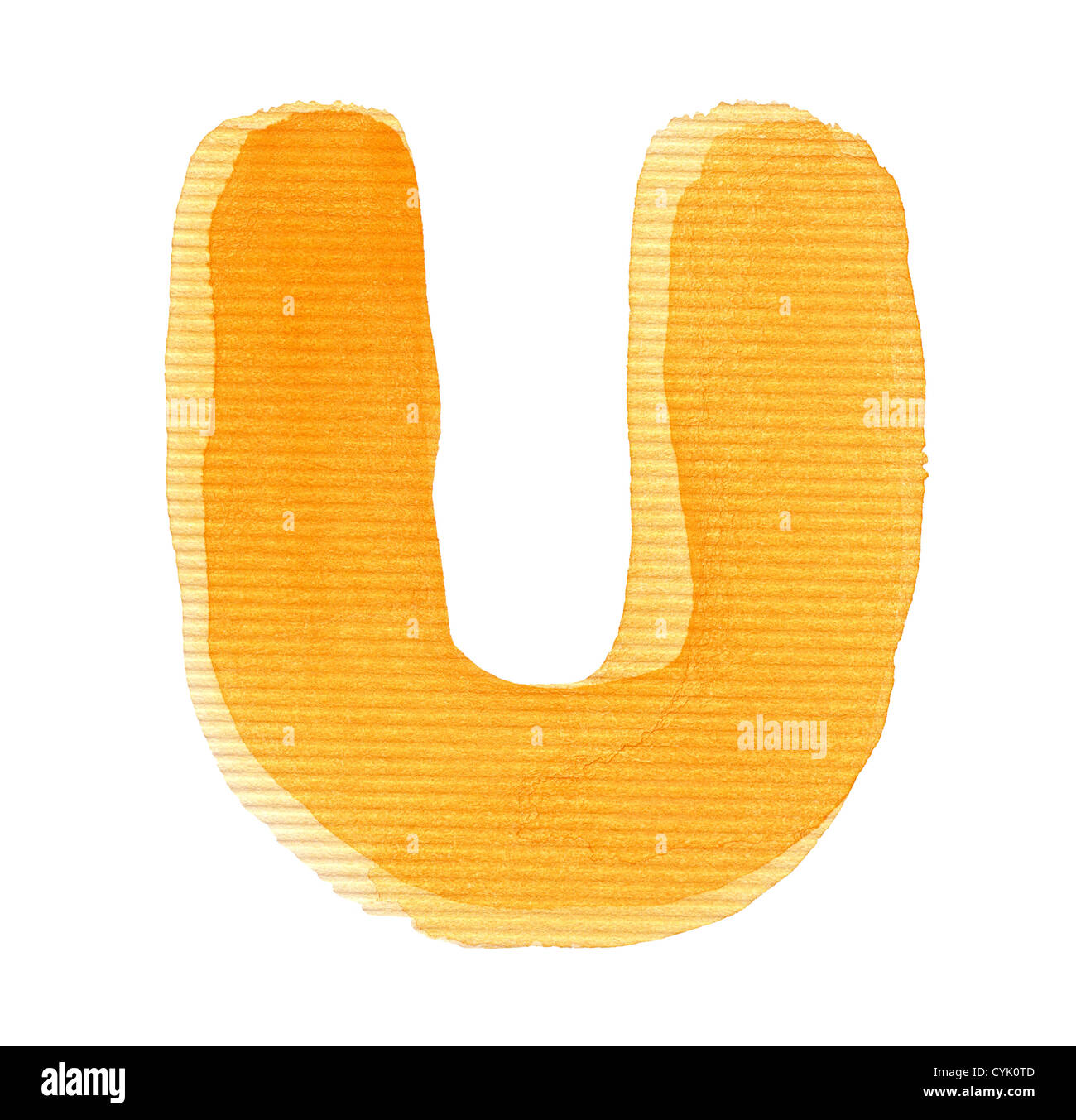 Handschriftliche Aquarell Alphabet Buchstaben, isoliert. Selbst gemacht ...