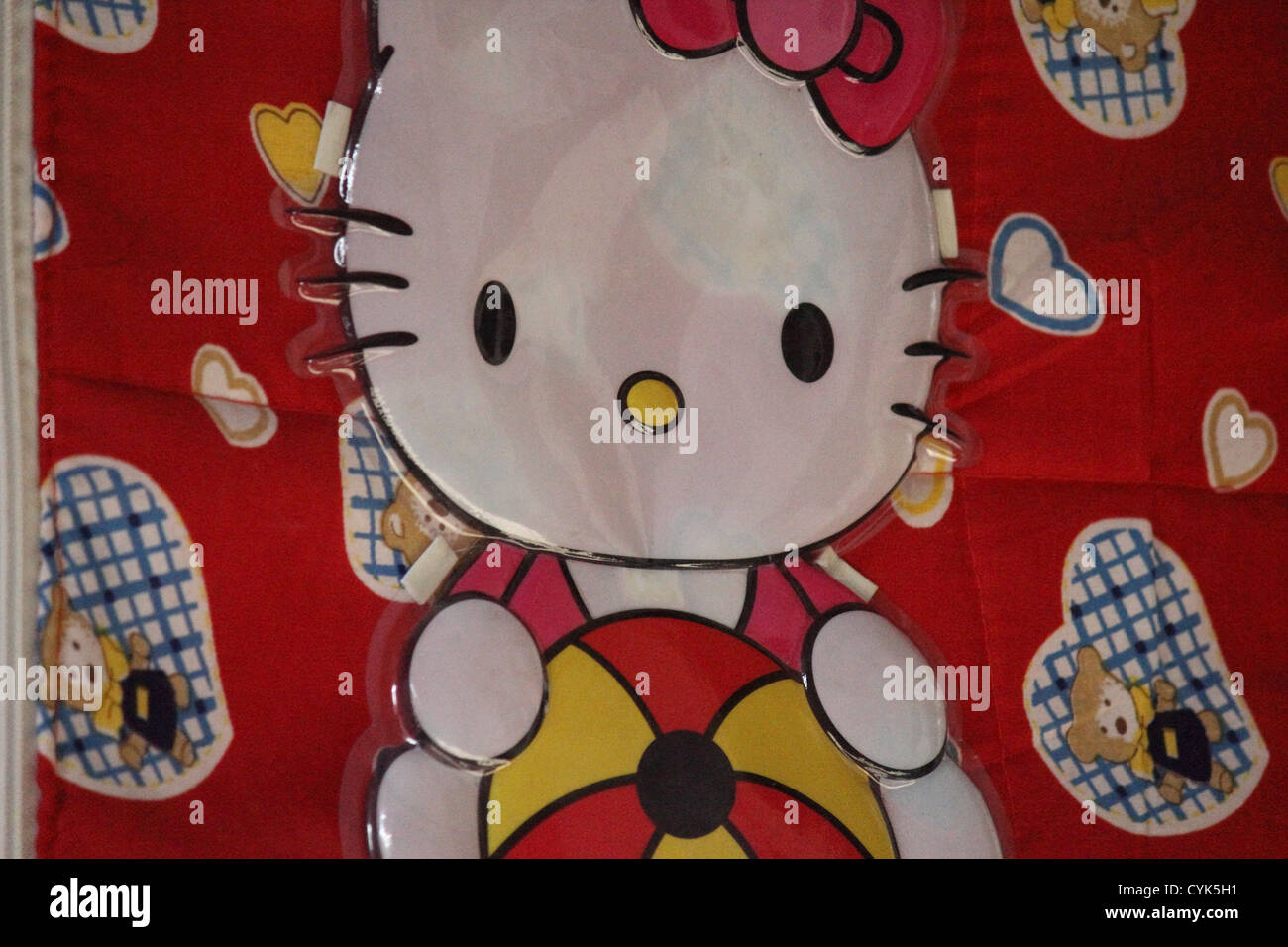 Kitty Katze Tier Kunst Asien Baby Hintergrund Geburtstag Cartoon Feier Kind Sammlung Kommunikation Cute Design Element Expres Stockfoto