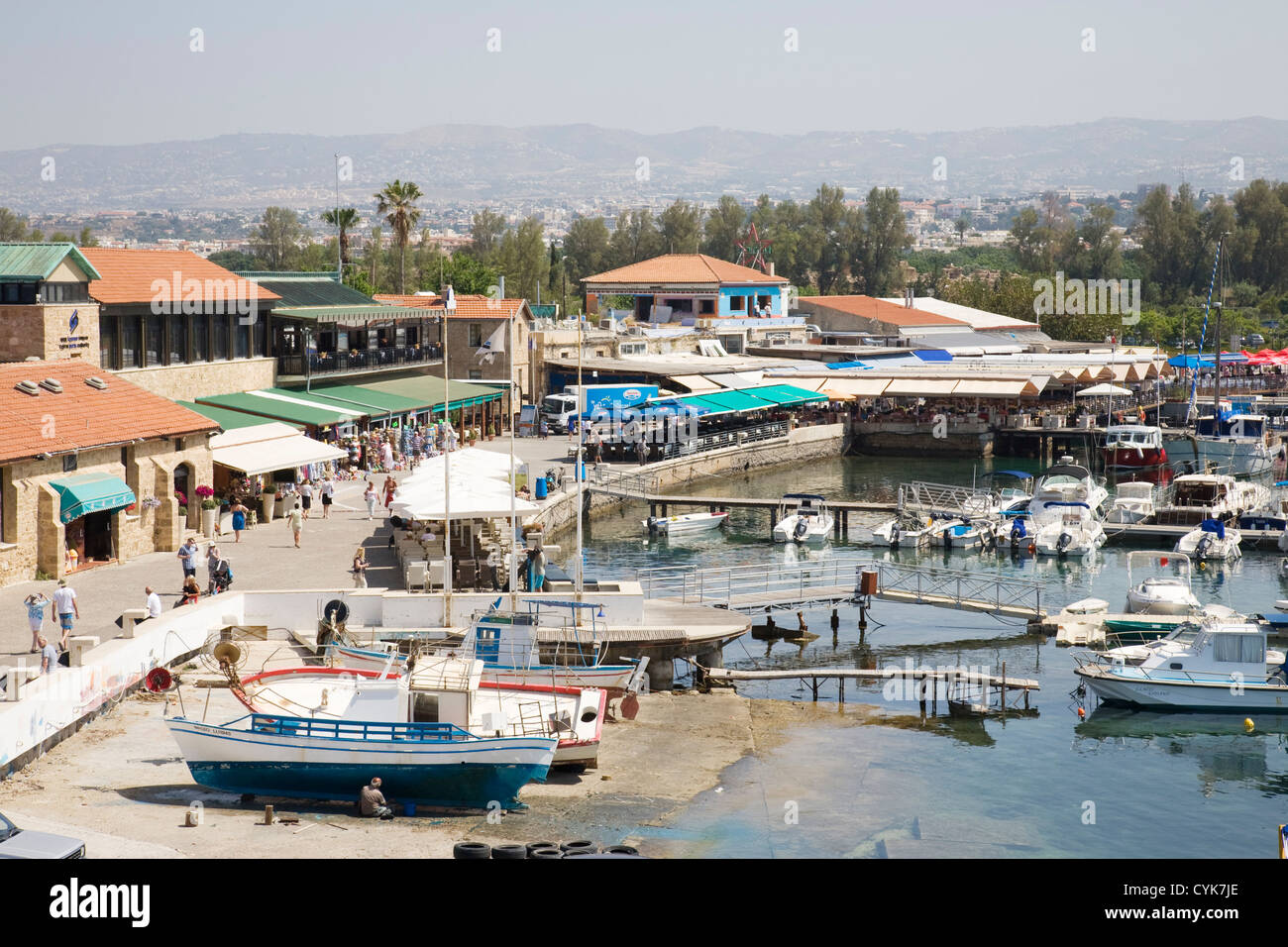 Teil des Hafen von Paphos, Zypern. Stockfoto