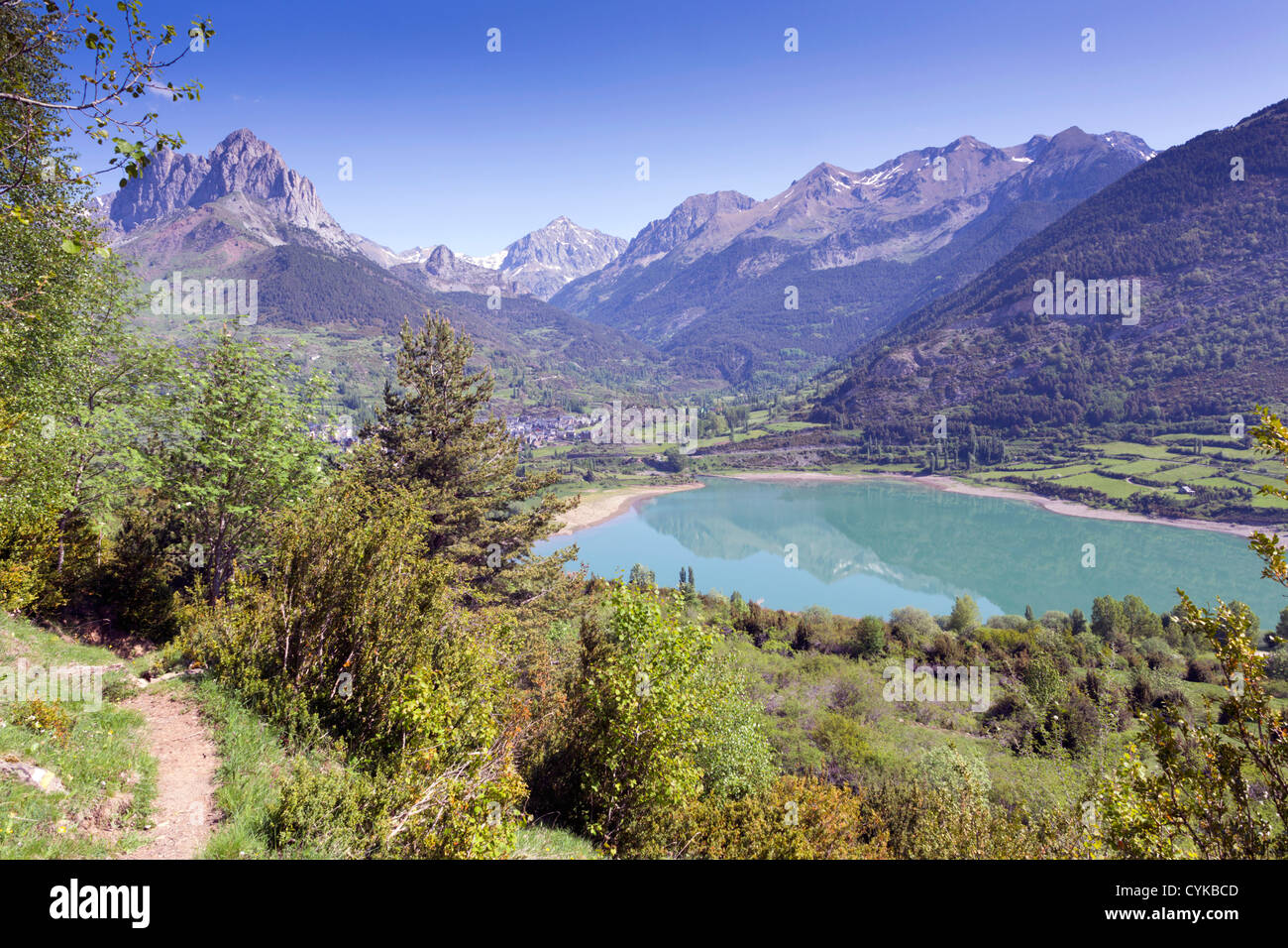 Sallent de Gallego; Lanuza Reservoir; Aragon; Pyrenäen; Spanien Stockfoto