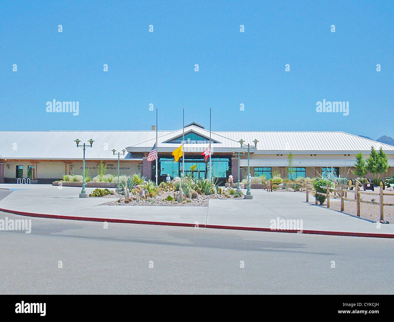 Die New Mexico Farm und Ranch Heritage Museum – Hauptmuseum Gebäude. Stockfoto