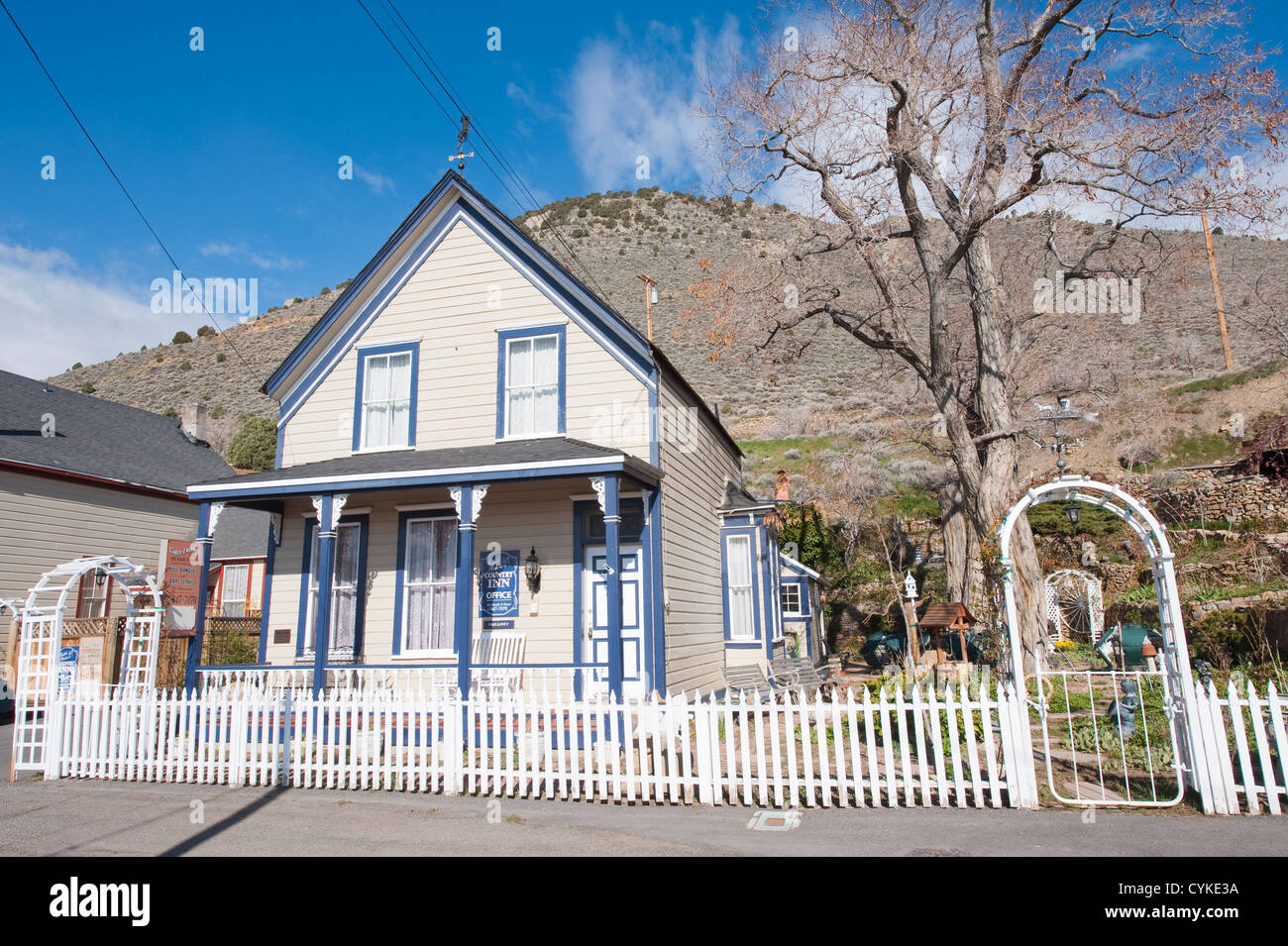 Edith Palmers Country Inn, einem viktorianischen Haus, erbaut im Jahre 1863, Virginia CIty, Nevada. Stockfoto