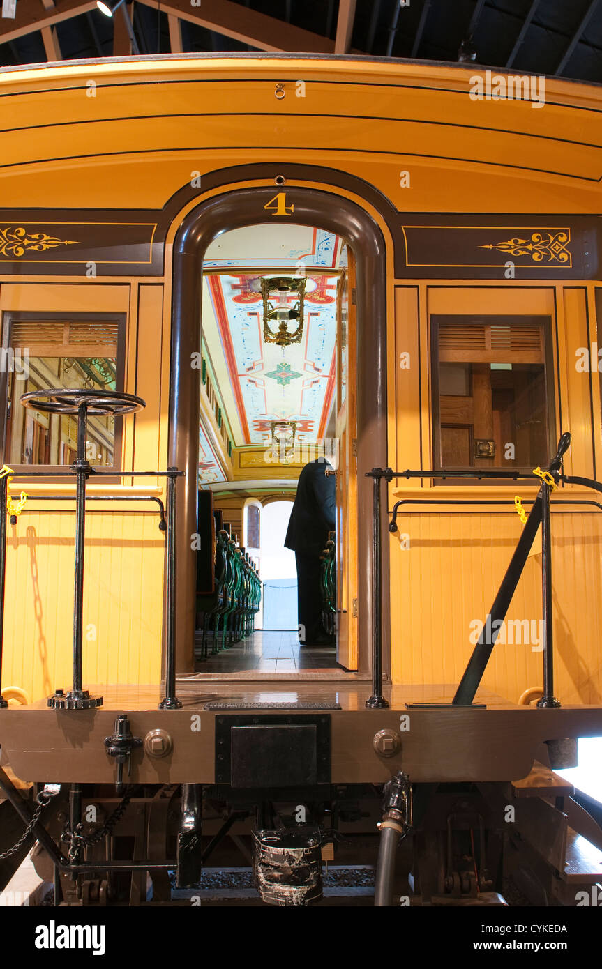 USA, Nevada. Eisenbahnwaggons, Nevada State Railroad Museum Carson City, Nevada. Stockfoto