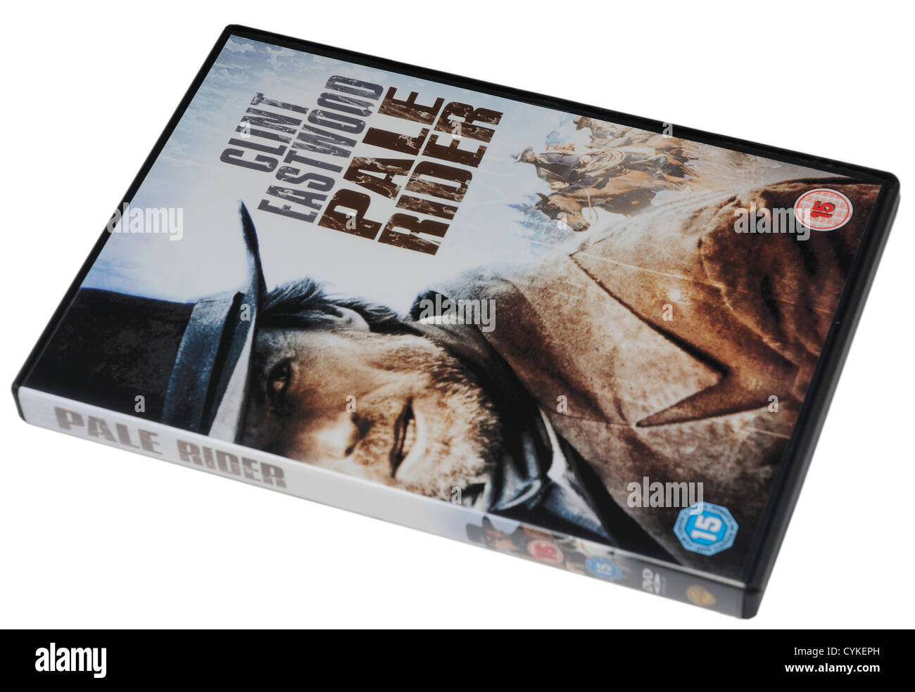 Pale Rider DVD mit Clint Eastwood Stockfoto