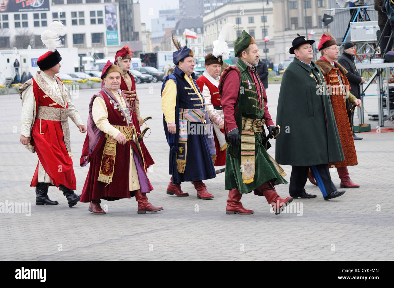 Historisches Reenactment-Gruppe Stockfoto