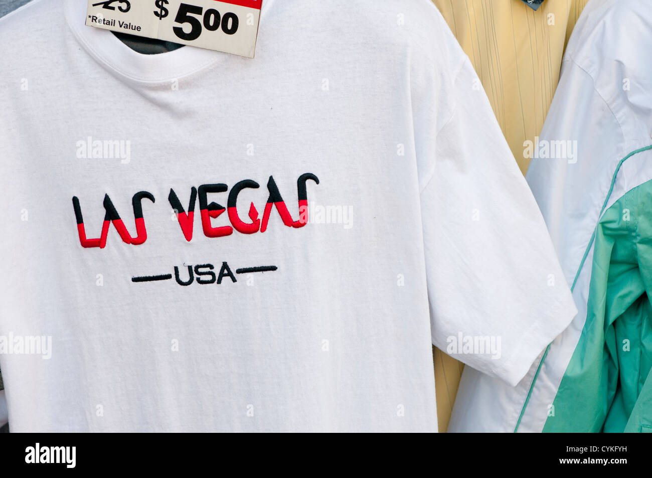 T-Shirt-Souvenirs in Las Vegas, Nevada. Stockfoto