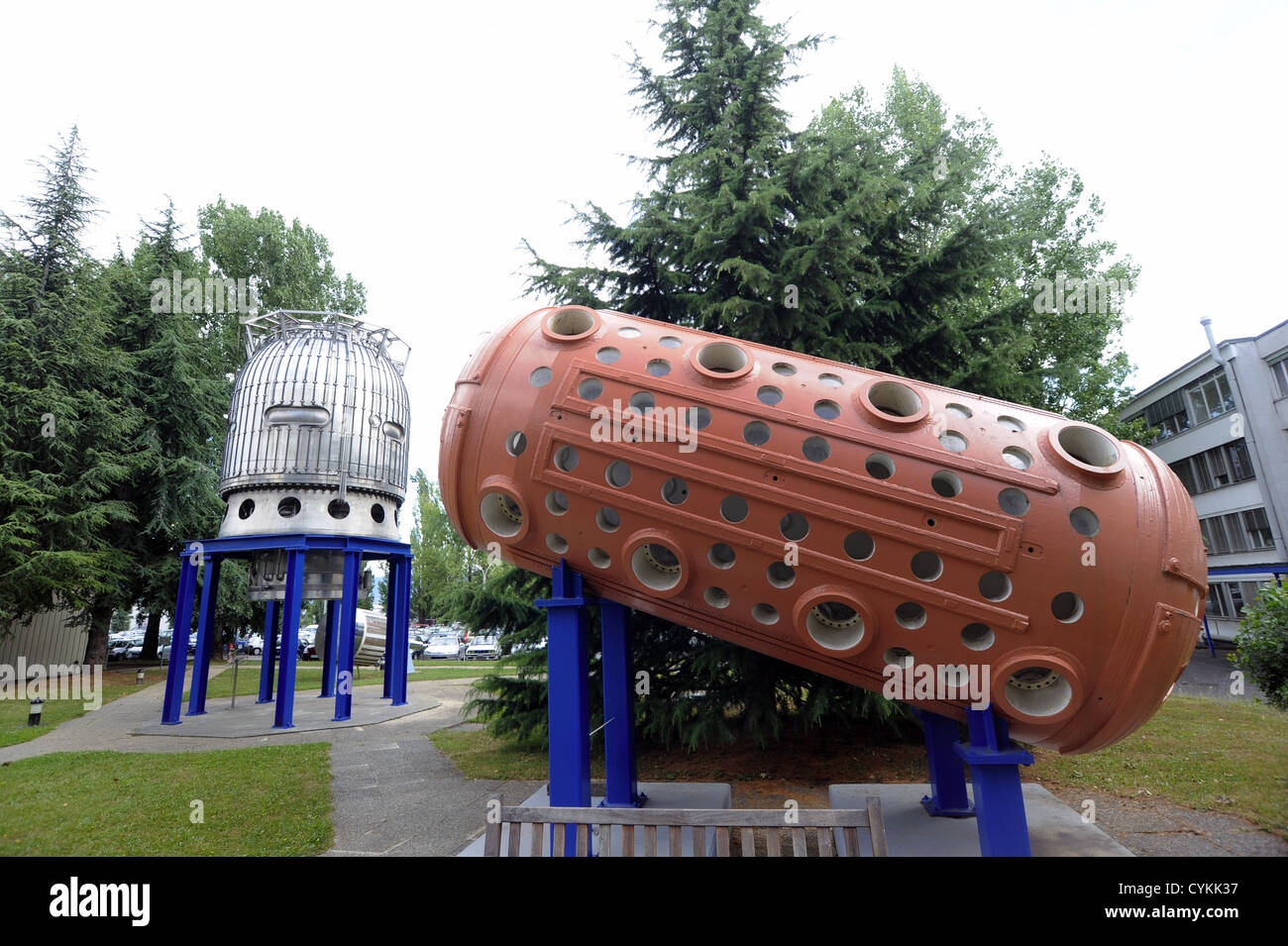 Das Experiment am CERN Genf: Atlas, Alice, Large Hadron Collider LHC, Higgs-Boson, CMS Stockfoto