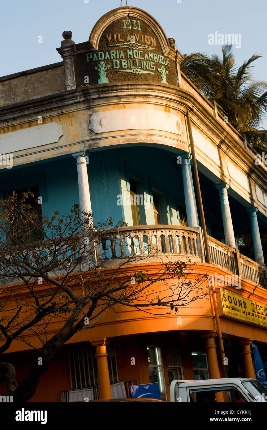 Kolonialgebäude, Maputo, Mosambik Stockfoto