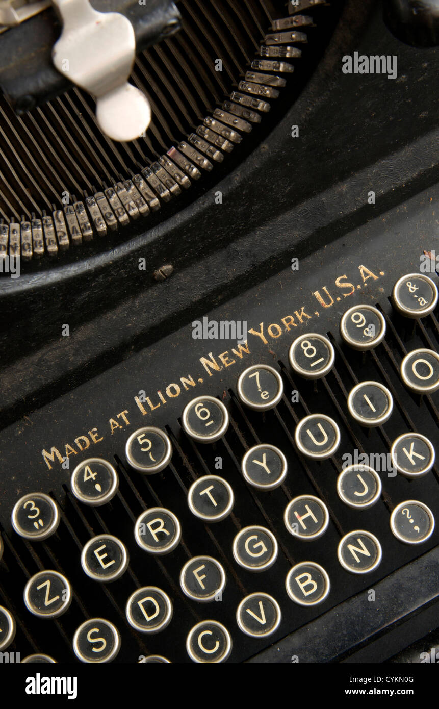 Old Remington Antique Retro-Schreibmaschine (Detail) Stockfoto