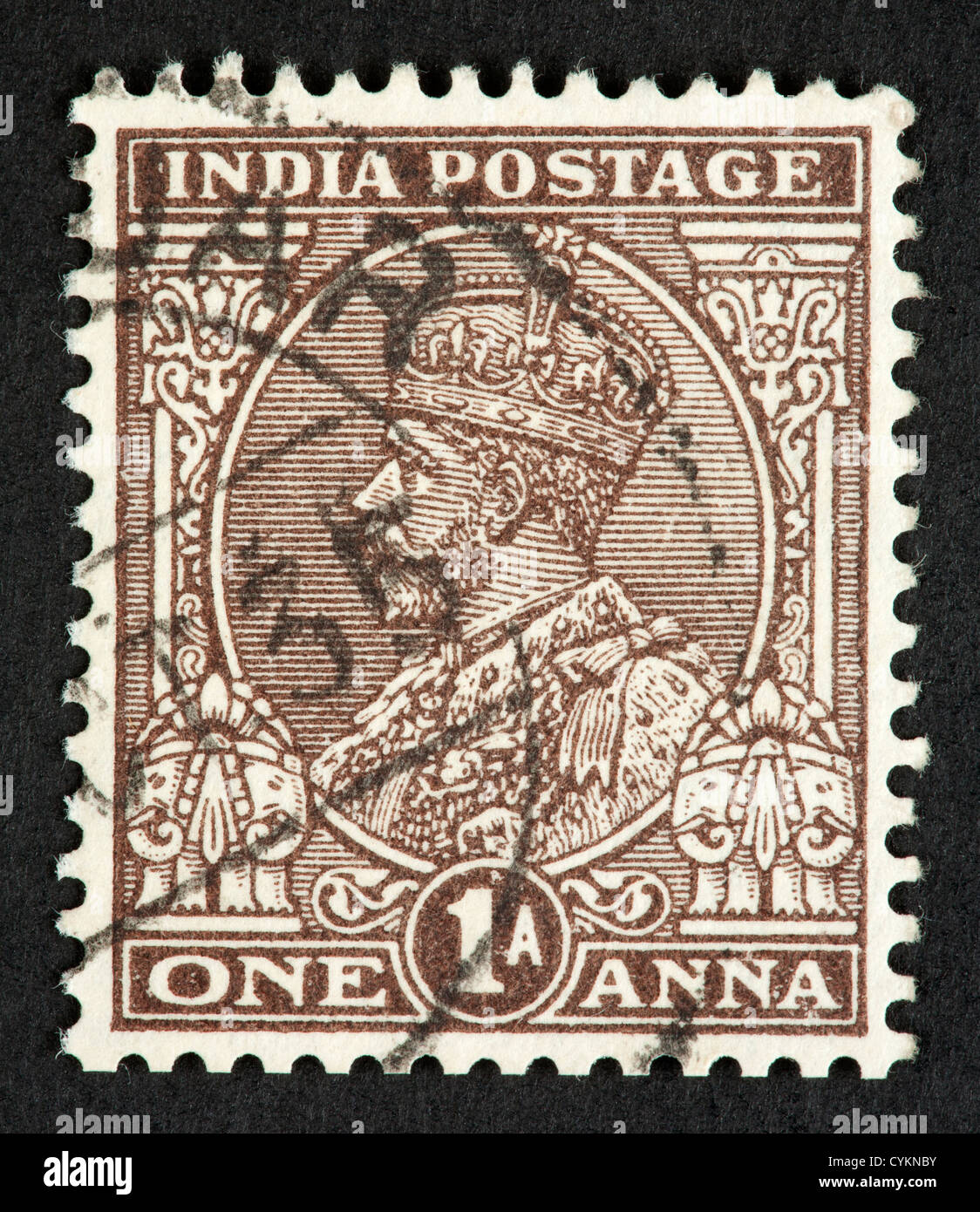 Britische indische Briefmarke Stockfoto