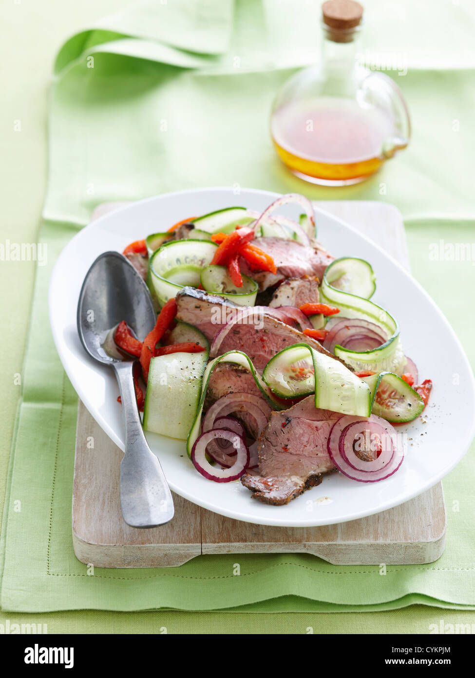 Lamm-Salatteller Stockfoto