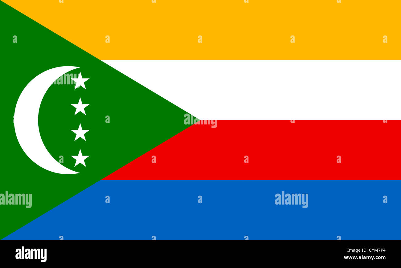 Flagge der Union der Komoren. Stockfoto