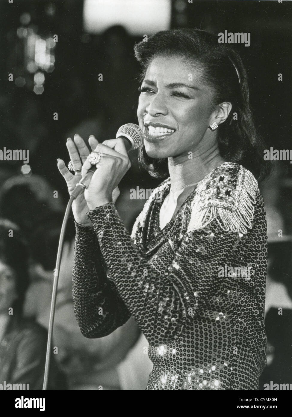 NATALIE COLE (1950-2015) Promo-Foto von US-Sängerin Tochter von Nat King Cole, 1985 Stockfoto