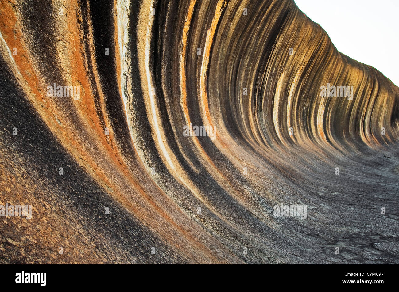 Tolle Struktur des Wave Rock. Stockfoto