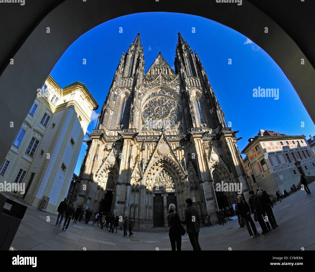 Prag, Tschechische Republik. St Vitus Cathedral / Ring Sv Vita Stockfoto