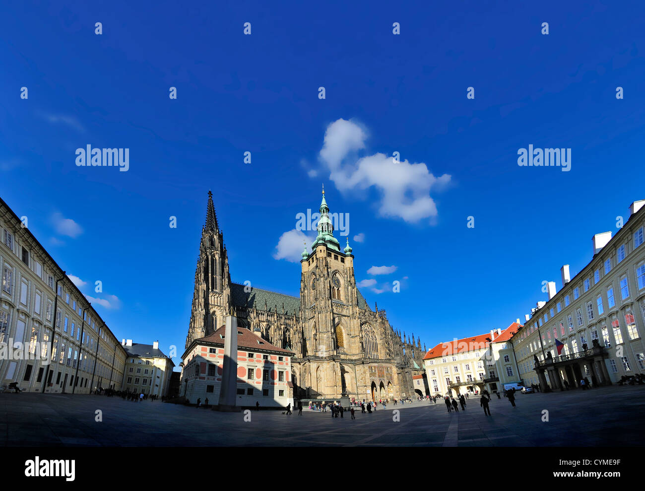Prag, Tschechische Republik. St Vitus Cathedral / Ring Sv Vita (digital bearbeitet) Stockfoto
