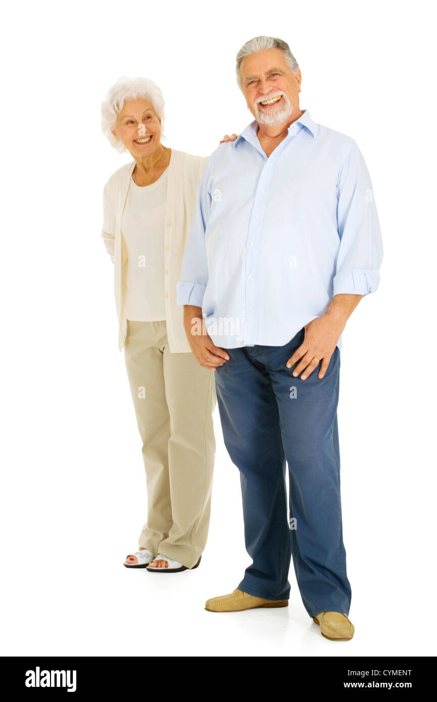 älteres Ehepaar lächelnd Stockfoto