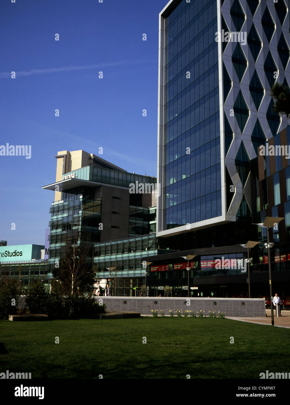 BBC Media City North Bay Salford Quays Salford Greater Manchester England Stockfoto