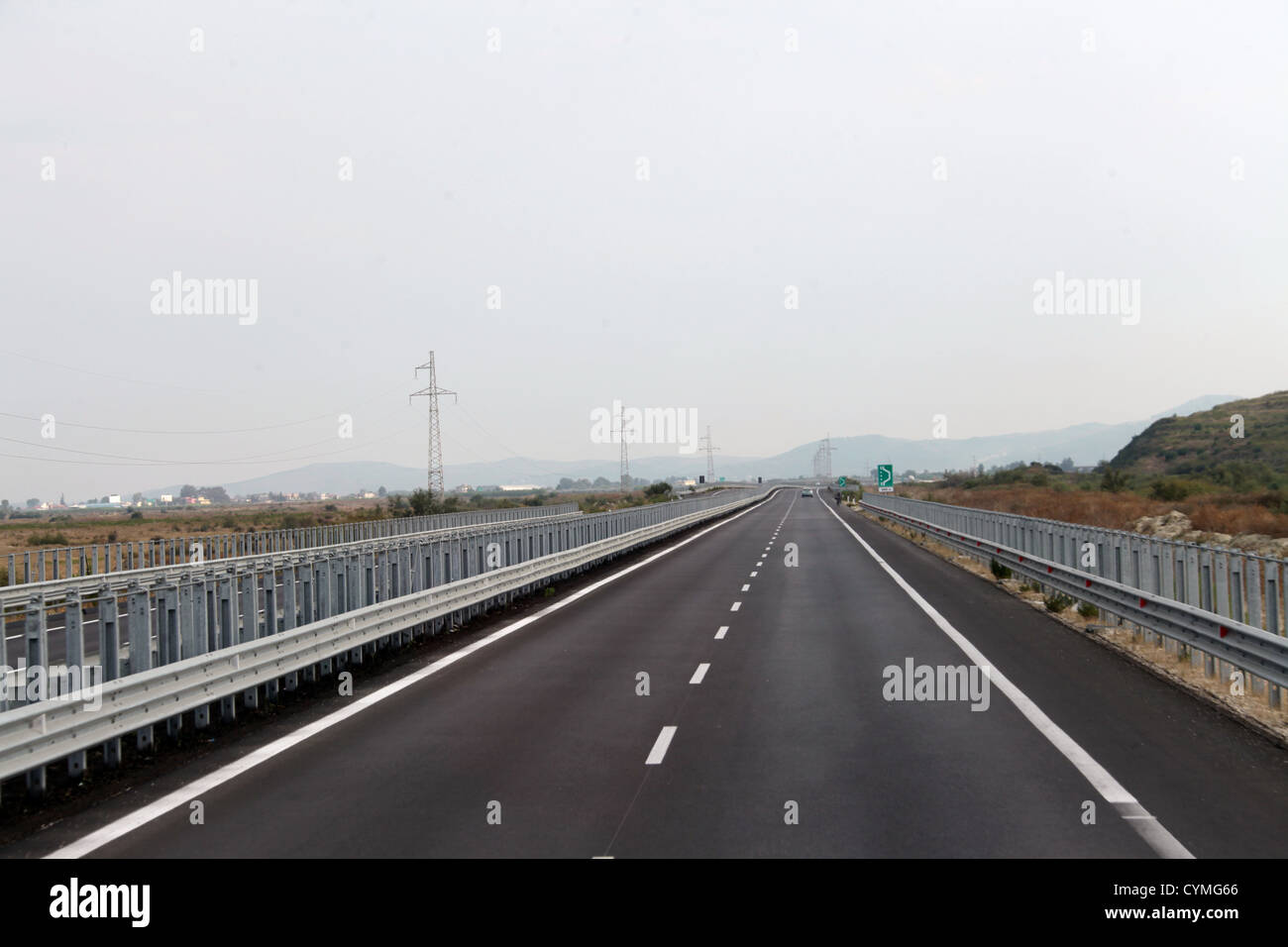 Albanische Autobahn Stockfoto