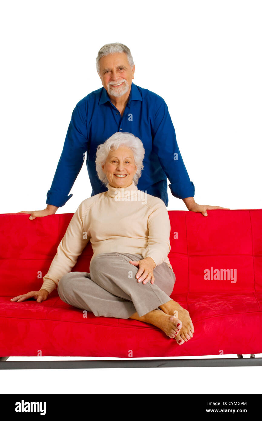 Porträt von älteren Menschen ein glückliches Paar Stockfoto